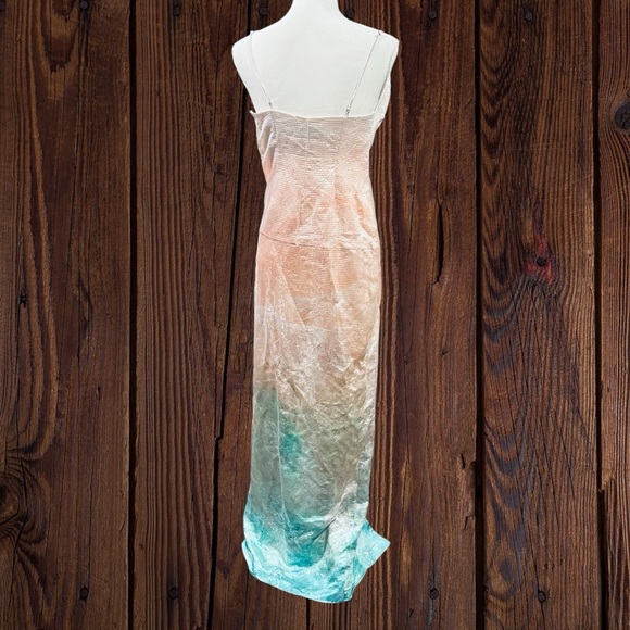 Retrofete Pastel Ombre Rainbow Long Sequin High‎ Slit XS or XXS - Picture 3 of 6